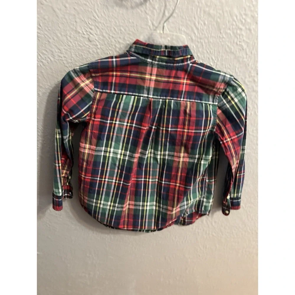 Boys Ralph Lauren Plaid long‎ sleeve size 6